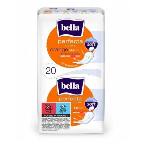 Bella Perfecta Ultra Orange Podpaski, 20 sztuk - Podpaski bez skrzydełek