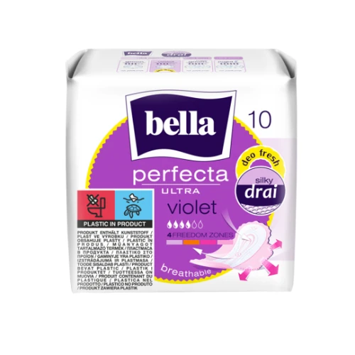Bella Perfecta Ultra Violet Podpaski, 10 sztuk - Perfumowane podpaski z siateczką