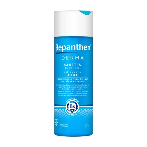 Bepanthen Derma Żel do mycia ciała, 200 ml - Łagodny żel bez mydła dla suchej i wrażliwej skóry