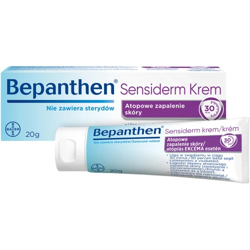 Bepanthen Sensiderm, krem, 20 g - Na zaczerwienienie skóry i swędzenie