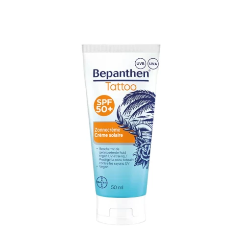 Bepanthen Tattoo Krem przeciwsłoneczny SPF 50+, 50 ml - Ochrona przeciwsłoneczna wytatuowanej skóry