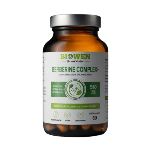 Biowen Berberine Complex+ 510 mg, 60 kapsułek - Naturalny kompleks berberyny z morwą i kozieradką