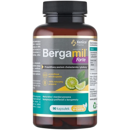 Bergamil Forte, 90 kapsułek - Dla wsparcia prawidłowego cholesterolu i układu sercowo-naczyniowego