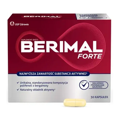 Berimal Forte, 30 kapsułek - Kompozycja polifenolami z bergamoty i witaminy C