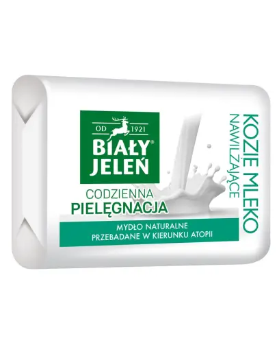 Biały Jeleń Mydło naturalne Kozie Mleko, 100 g - Nawilżenie i ochrona w zgodzie z naturą