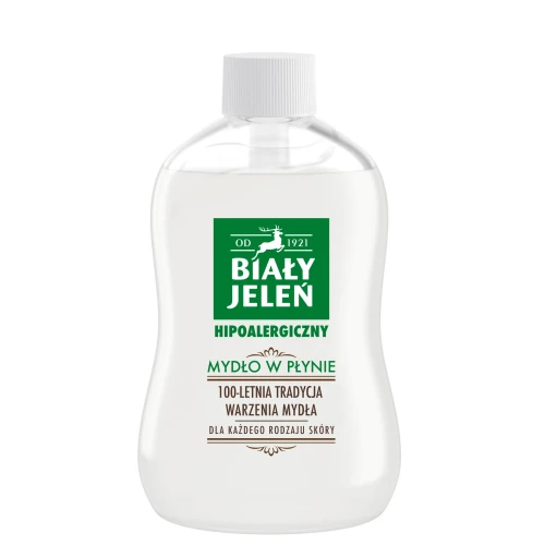 Biały Jeleń Hipoalergiczny Mydło w płynie zapas, 500 ml - Łagodne oczyszczanie bez ryzyka podrażnień