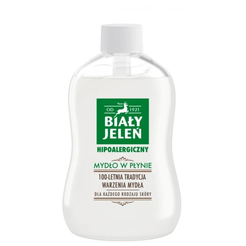 Biały Jeleń Hipoalergiczny Mydło w płynie zapas, 500 ml - Łagodne oczyszczanie bez ryzyka podrażnień
