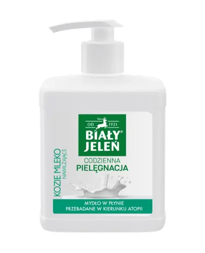 Biały Jeleń Mydło w płynie Kozie mleko, 500 ml - Nawilżenie i delikatność przez cały dzień