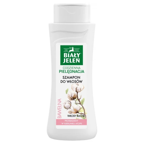 Biały Jeleń Szampon do włosów z czystą bawełną, 300 ml - Z kompleksem składników kondycjonujących