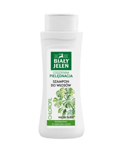 Biały Jeleń Szampon do włosów z naturalnym chlorofilem, 300 ml - Naturalna pielęgnacja od korzeni po końce
