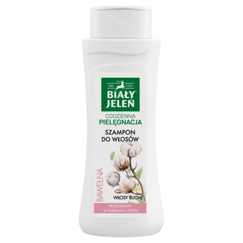 Biały Jeleń Szampon do włosów z czystą bawełną, 300 ml - Z kompleksem składników kondycjonujących