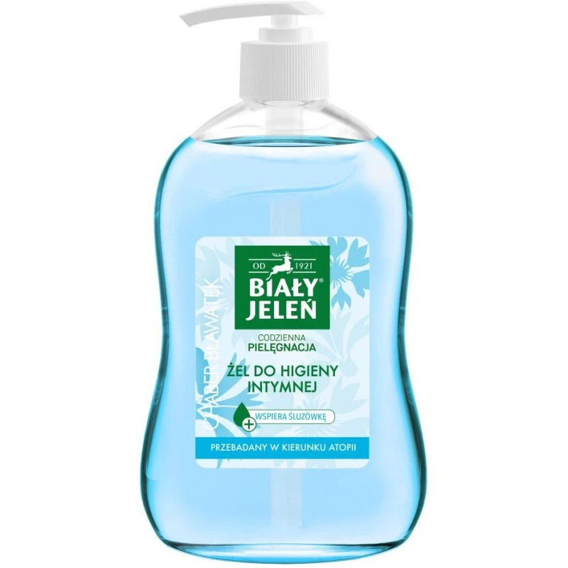 Biały Jeleń Żel do higieny intymnej z chabrem bławatkiem, 500 ml - Do codziennej pielęgnacji okolic intymnych