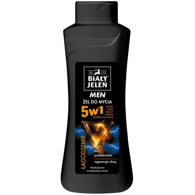 Biały Jeleń Men Łagodzenie Żel do ciała 5w1, 500 ml - Do mycia włosów i ciała