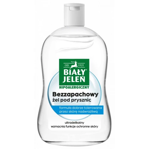 Biały Jeleń Hipoalergiczny Bezzapachowy żel pod prysznic, 500 ml - Do skóry wrażliwej i alergicznej