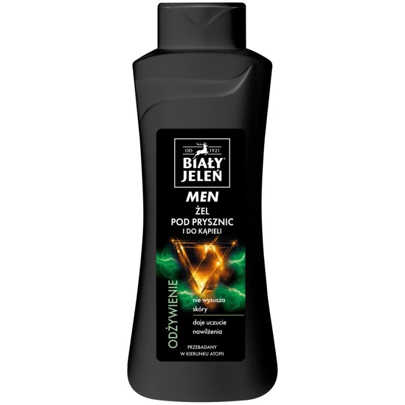 Biały Jeleń Men Odżywienie Żel pod prysznic, 500 ml - Do codziennej pielęgnacji i odświeżenia skóry