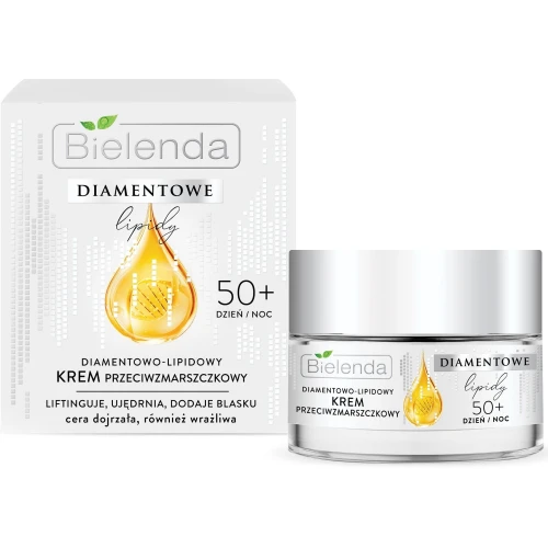 Bielenda Diamentowe Lipidy 50+ Diamentowo-lipidowy krem przeciwzmarszczkowy, 50 ml - Lifting, regeneracja i odżywienie skóry dojrzałej