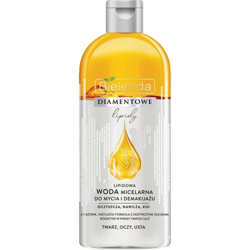 Bielenda Diamentowe Lipidy Lipidowa woda micelarna, 425 ml - Demakijaż i oczyszczanie skóry dojrzałej oraz wrażliwej