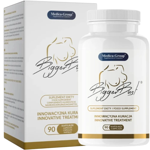 Bigger Bust, 90 kapsułek - Naturalne ekstrakty roślinne poprawiają wygląd biustu