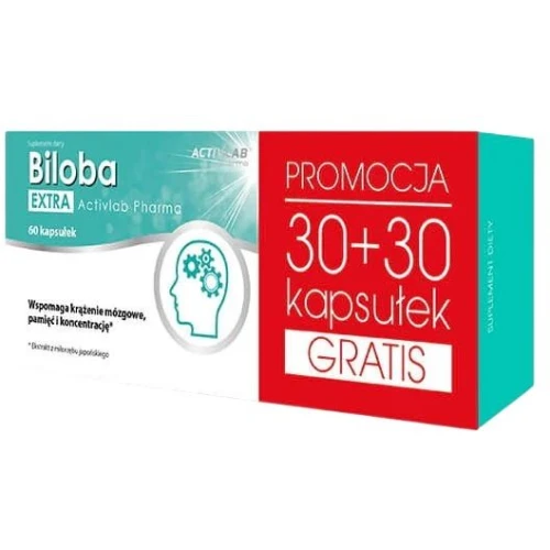 ActivLab Pharma Biloba Extra, 60 kapsułek - Da osób dbających o pamięć i koncentrację