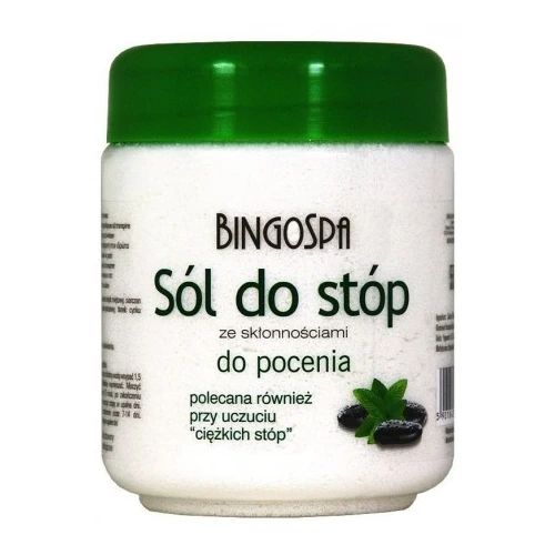 BingoSpa Sól do stóp ze skłonnościami do pocenia, 550 g - Przeciw poceniu i nieprzyjemnemu zapachowi BingoSpa Sól do stóp ze skłonnościami do pocenia, 550 g - Przeciw poceniu i nieprzyjemnemu zapachowi
