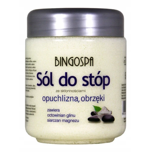 BingoSpa Sól do stóp Opuchlizna, obrzęki, 550 g - Na zmęczone nogi i obrzęki