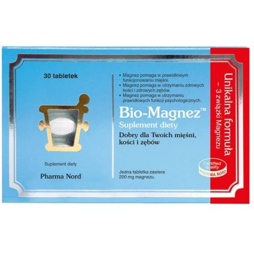 Pharma Nord Bio-Magnez, 30 tabletek - Z kompleksem trzech różnych soli magnezu