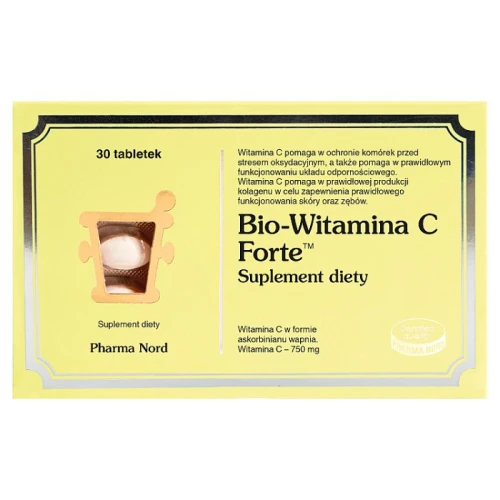 Pharma Nord Bio-Witamina C Forte, 30 tabletek - Pomaga w utrzymaniu prawidłowej funkcji układu odpornościowego