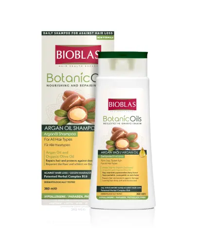 Bioblas Botanic Oils Odżywczy szampon arganowy przeciw wypadaniu włosów, 360 ml - Oczyszcza, pielęgnuje i wzmacnia włosy