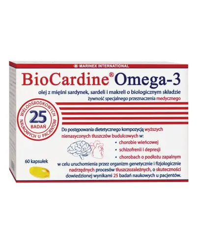 BioCardine Omega 3, 60 kapsułek - Wspierają pracę układu nerwowego i krążenia