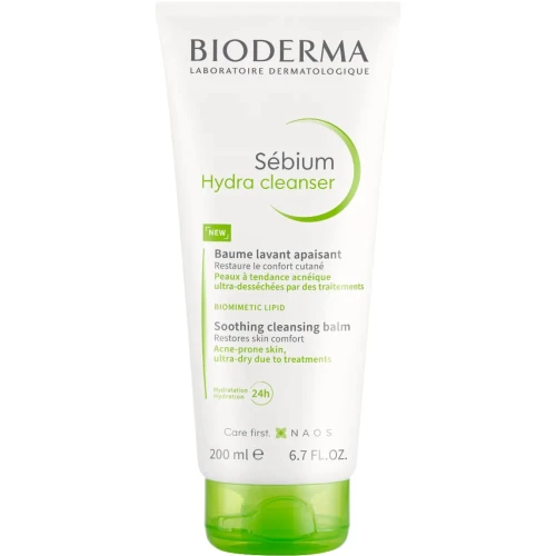Bioderma Sebium Hydra Cleanser Oczyszczająca emulsja kojąca, 200 ml - Codzienny preparat oczyszczający do skóry ze skłonnością do trądziku