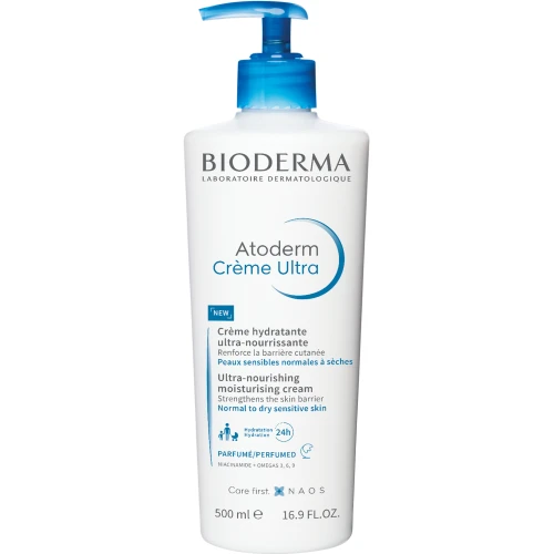 Bioderma Atoderm Creme Ultra Parfumee ultranawilżający i wzmacniający krem, 500 ml - Długotrwale nawilża, zapewnia skórze miękkość i elastyczność