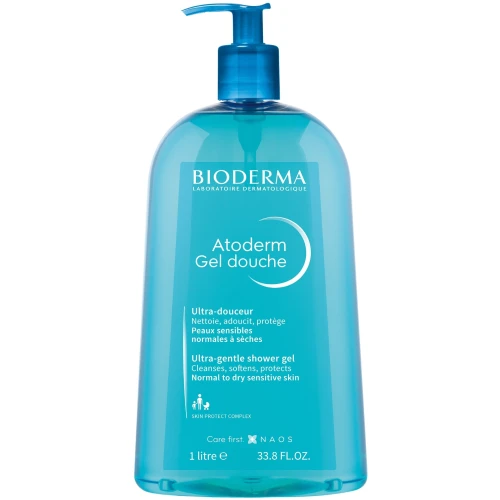 Bioderma Atoderm Gel douche, żel pod prysznic, 1000 ml - Zmiękczający żel oczyszczający bez dodatku mydła