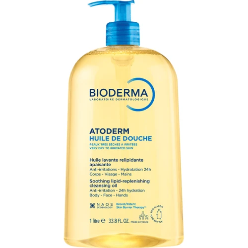Bioderma Atoderm Huile de douche Olejek do kąpieli, 1000 ml - Do codziennego mycia i nawilżenia skóry