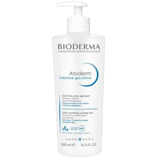 Bioderma Atoderm Intensive Krem-żel balsam do ciała, 500 ml - Nawilża, odżywia i łagodzi śwędzenie skóry