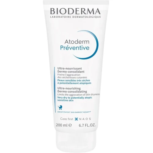 Bioderma Atoderm Preventive Krem odżywczy wzmacniający skórę dla dzieci i niemowląt, 200 ml  - Wzmacnianie naturalnej bariery ochronnej skóry dziecka