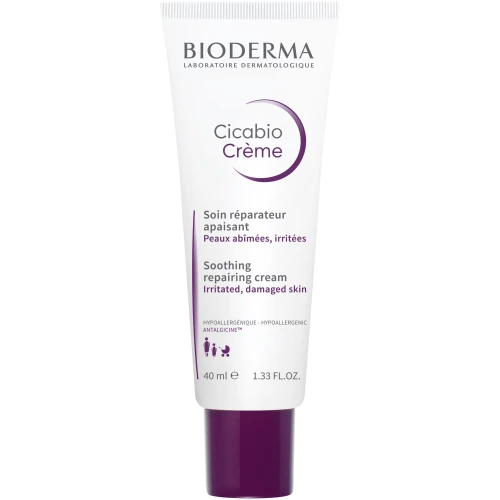 Bioderma Cicabio Creme Krem łagodząco-odbudowujący, 40 ml - Krem naprawczo-kojący, który odbudowuje wysokiej jakości naskórek