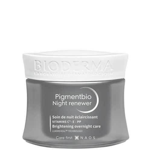 Bioderma Pigmentbio Night Renewer Rozjaśniający krem na noc, 50 ml - Widocznie rozjaśnia istniejące przebarwienia i ujednolica koloryt skóry