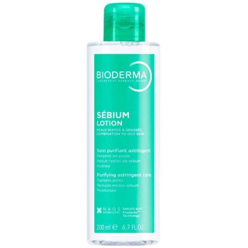Bioderma Sébium Lotion Booster do twarzy, 200 ml - Tonik normalizujący sebum, zwężający pory i matujący skórę