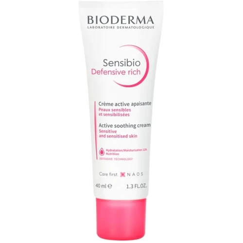 Bioderma Sensibio Defensive Rich Krem do skóry wrażliwej, 40 ml - Koi, pielęgnuje i wzmacnia naturalne zdolności obronne wrażliwej skóry