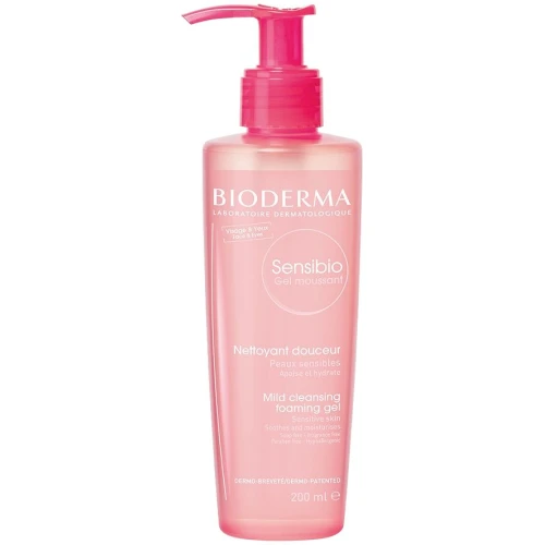 Bioderma Sensibio Gel Moussant, żel micelarny do twarzy, 200 ml - Delikatnie oczyszcza i usuwa makijaż z twarzy i okolic oczu