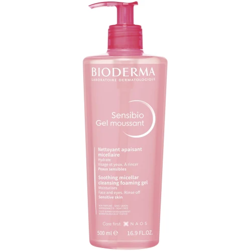 Bioderma Sensibio Gel Moussant, żel micelarny do twarzy, 500 ml - Oczyszczania i nawilża