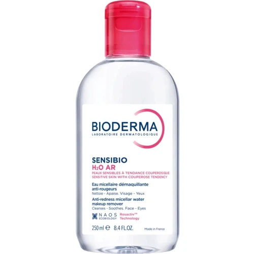 Bioderma Sensibio H2O AR Woda micelarna, 250 ml - Woda micelarna oczyszczająca skórę. Koi i utrzymuje naturalną równowagę skóry wrażliwej i naczynkowej