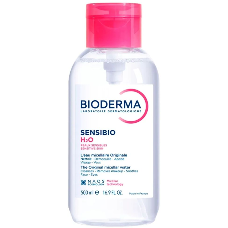 Bioderma Sensibio H2O z pompką, 500 ml - Do skóry wrażliwej