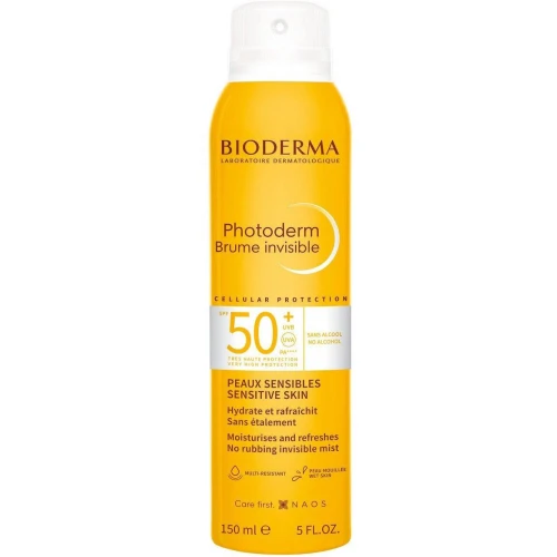 Bioderma Photoderm Brume Invisible SPF 50+, mgiełka do ciała, 150 ml - Mgiełka niewidoczna do ciała chroniąca przed promieniowaniem UVA i UVB