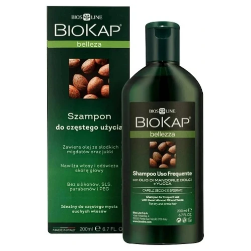 Biokap Bellezza Szampon do częstego mycia, 100 ml - Łagodne oczyszczanie włosów