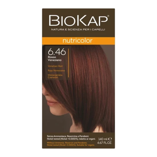 Biokap Nutricolor 6.46 Wenecjańska Czerwień, 140 ml - Farba do włosów bez amoniaku