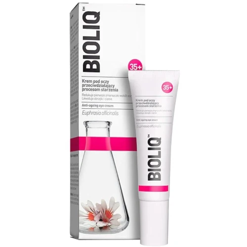 Bioliq 35+ Krem pod oczy przeciwdziałający procesom starzenia, 15 ml - Redukuje zmarszczki, cienie i obrzęki oraz wspiera młodszy wygląd skóry