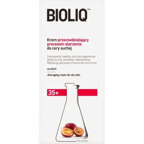 Bioliq 35+, krem przeciwdziałający procesom starzenia do cery suchej, 50ml - Redukuje zmarszczki mimiczne, nawilża i regeneruje skórę