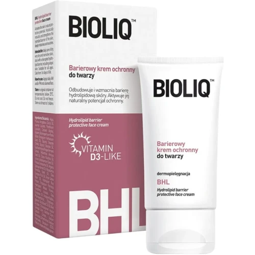 Bioliq BHL Barierowy krem ochronny do twarzy, 50 ml - Regeneracja, odżywienie i ochrona skóry wrażliwej