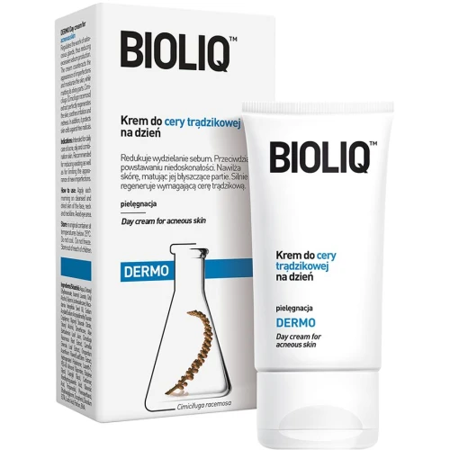 Bioliq Dermo Krem do cery trądzikowej na dzień, 50 ml - Przeciw niedoskonałościom do cery tłustej i mieszanej
